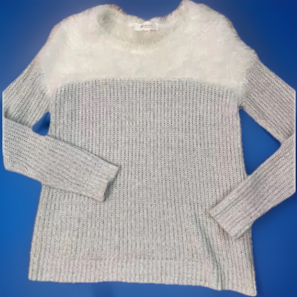 Cottagecore Two By Vince Camuto Sweater Boat Size Medium Gray White